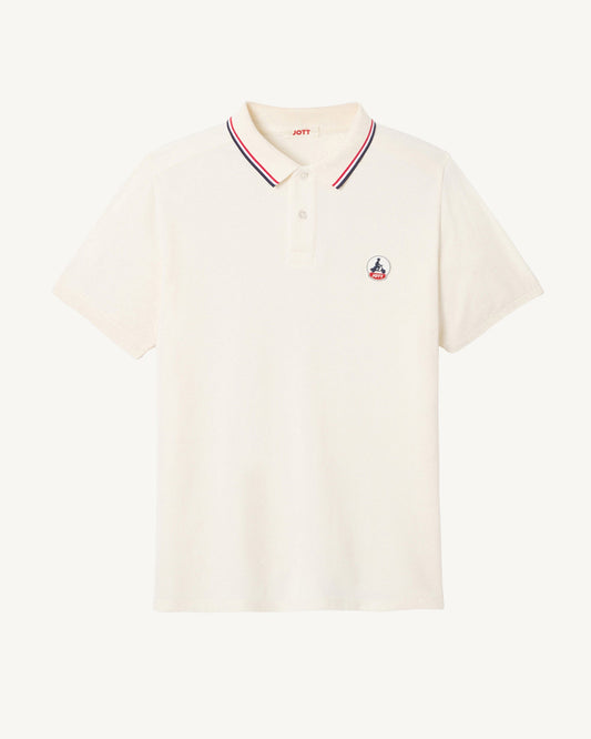 Polo en coton biologique Blanc cassé Lucien